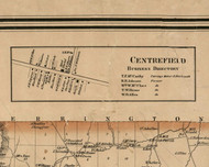 Centrefield Village, New York 1859 Old Town Map Custom Print - Ontario Co.