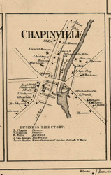Chapinville, New York 1859 Old Town Map Custom Print - Ontario Co.