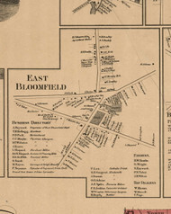 East Bloomfield Village, New York 1859 Old Town Map Custom Print - Ontario Co.