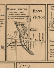 East Victor Village, New York 1859 Old Town Map Custom Print - Ontario Co.