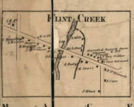 Flint Creek Village, New York 1859 Old Town Map Custom Print - Ontario Co.