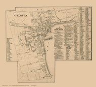 Geneva Village Special, New York 1859 Old Town Map Custom Print - Ontario Co.