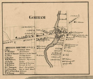 Gorham Village, New York 1859 Old Town Map Custom Print - Ontario Co.
