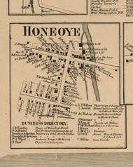 Honeoye Village, New York 1859 Old Town Map Custom Print - Ontario Co.