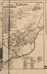 Naples Village, New York 1859 Old Town Map Custom Print - Ontario Co.