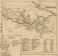 Phelps Village, New York 1859 Old Town Map Custom Print - Ontario Co.