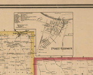 Port Gibson Village, New York 1859 Old Town Map Custom Print - Ontario Co.