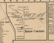 Reeds Corners Village, New York 1859 Old Town Map Custom Print - Ontario Co.