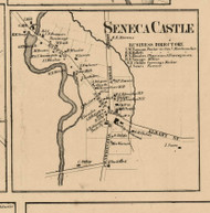 Seneca Castle Village, New York 1859 Old Town Map Custom Print - Ontario Co.