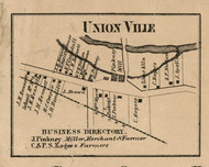 Union Village, New York 1859 Old Town Map Custom Print - Ontario Co.