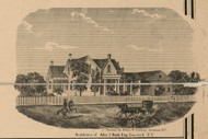 Bush Residence, Hopewell Village, New York 1859 Old Town Map Custom Print - Ontario Co.