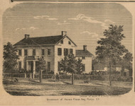Crane Residence, Phelps Village, New York 1859 Old Town Map Custom Print - Ontario Co.