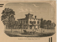 Norton Residence, Phelps Village, New York 1859 Old Town Map Custom Print - Ontario Co.