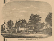 Trissler Residence, Phelps Village, New York 1859 Old Town Map Custom Print - Ontario Co.
