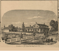 Van Cott Residence, Victor Village, New York 1859 Old Town Map Custom Print - Ontario Co.