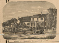 Ainsworth Residence, West Bloomfield Village, New York 1859 Old Town Map Custom Print - Ontario Co.