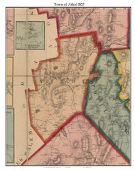 Athol, Massachusetts 1857 Old Town Map Custom Print - Worcester Co.