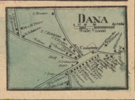 Dana Village, Massachusetts 1857 Old Town Map Custom Print - Worcester Co.