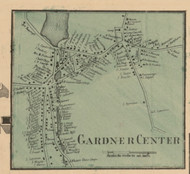 Gardner Center, Massachusetts 1857 Old Town Map Custom Print - Worcester Co.