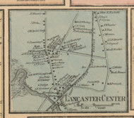 Lancaster Center, Massachusetts 1857 Old Town Map Custom Print - Worcester Co.