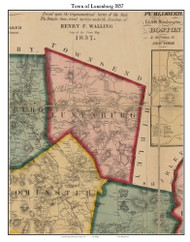 Luneburg, Massachusetts 1857 Old Town Map Custom Print - Worcester Co.