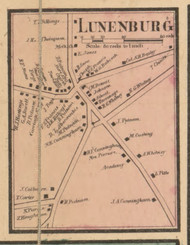 Luneburg Village, Massachusetts 1857 Old Town Map Custom Print - Worcester Co.