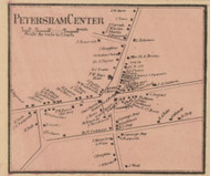 Petersham Center, Massachusetts 1857 Old Town Map Custom Print - Worcester Co.