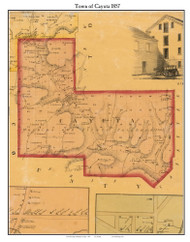 Cayuta, New York 1857 Old Town Map Custom Print - Schuyler Co.