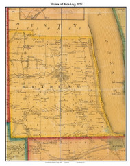 Reading, New York 1857 Old Town Map Custom Print - Schuyler Co.