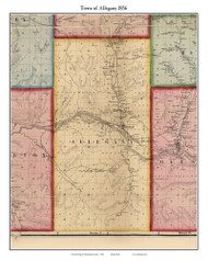 Allegany, New York 1856 Old Town Map Custom Print - Cattaraugus Co.