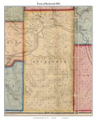 Bucktooth, New York 1856 Old Town Map Custom Print - Cattaraugus Co.