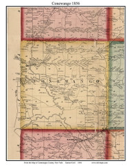 Conewango, New York 1856 Old Town Map Custom Print - Cattaraugus Co.