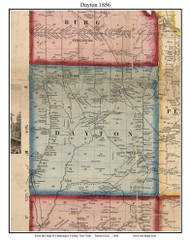 Dayton, New York 1856 Old Town Map Custom Print - Cattaraugus Co.