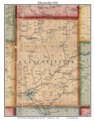 Ellicottville, New York 1856 Old Town Map Custom Print - Cattaraugus Co.