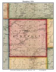 Humphrey, New York 1856 Old Town Map Custom Print - Cattaraugus Co.