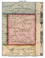 Lyndon, New York 1856 Old Town Map Custom Print - Cattaraugus Co.