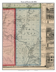 Porterville, New York 1856 Old Town Map Custom Print - Cattaraugus Co.