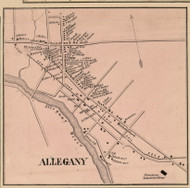 Allegany Village, New York 1856 Old Town Map Custom Print - Cattaraugus Co.