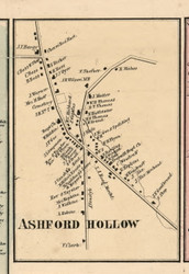Ashford Hollow Village, New York 1856 Old Town Map Custom Print - Cattaraugus Co.