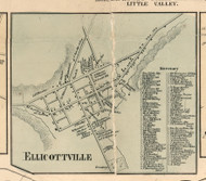 Ellicottville Village, New York 1856 Old Town Map Custom Print - Cattaraugus Co.