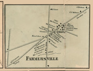Farmersville Village, New York 1856 Old Town Map Custom Print - Cattaraugus Co.