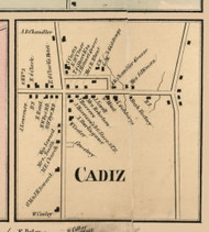 Cadiz Village, New York 1856 Old Town Map Custom Print - Cattaraugus Co.