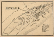 Hinsdale Village, New York 1856 Old Town Map Custom Print - Cattaraugus Co.