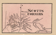 Scotts Corners Village, New York 1856 Old Town Map Custom Print - Cattaraugus Co.