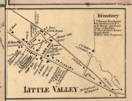 Little Valley Village, New York 1856 Old Town Map Custom Print - Cattaraugus Co.
