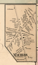 Machais Village, New York 1856 Old Town Map Custom Print - Cattaraugus Co.