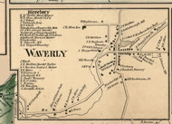 Waverly Village, New York 1856 Old Town Map Custom Print - Cattaraugus Co.