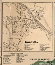 Gowanda Village, New York 1856 Old Town Map Custom Print - Cattaraugus Co.