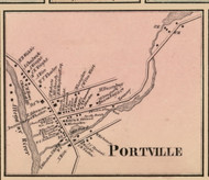 Porterville Village, New York 1856 Old Town Map Custom Print - Cattaraugus Co.