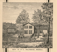 Blaisdell Residence, Persia, New York 1856 Old Town Map Custom Print - Cattaraugus Co.